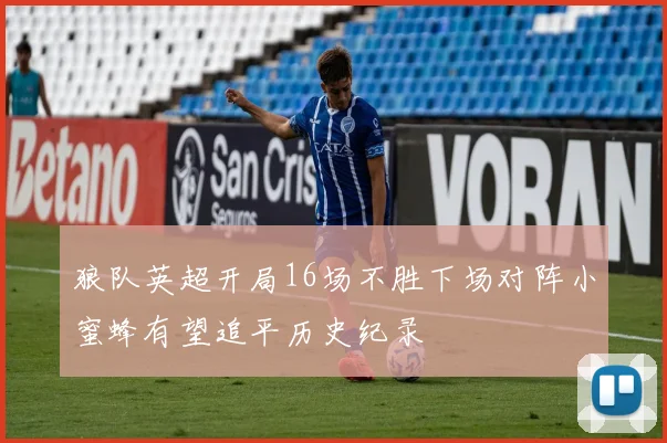 狼队英超开局16场不胜下场对阵小蜜蜂有望追平历史纪录